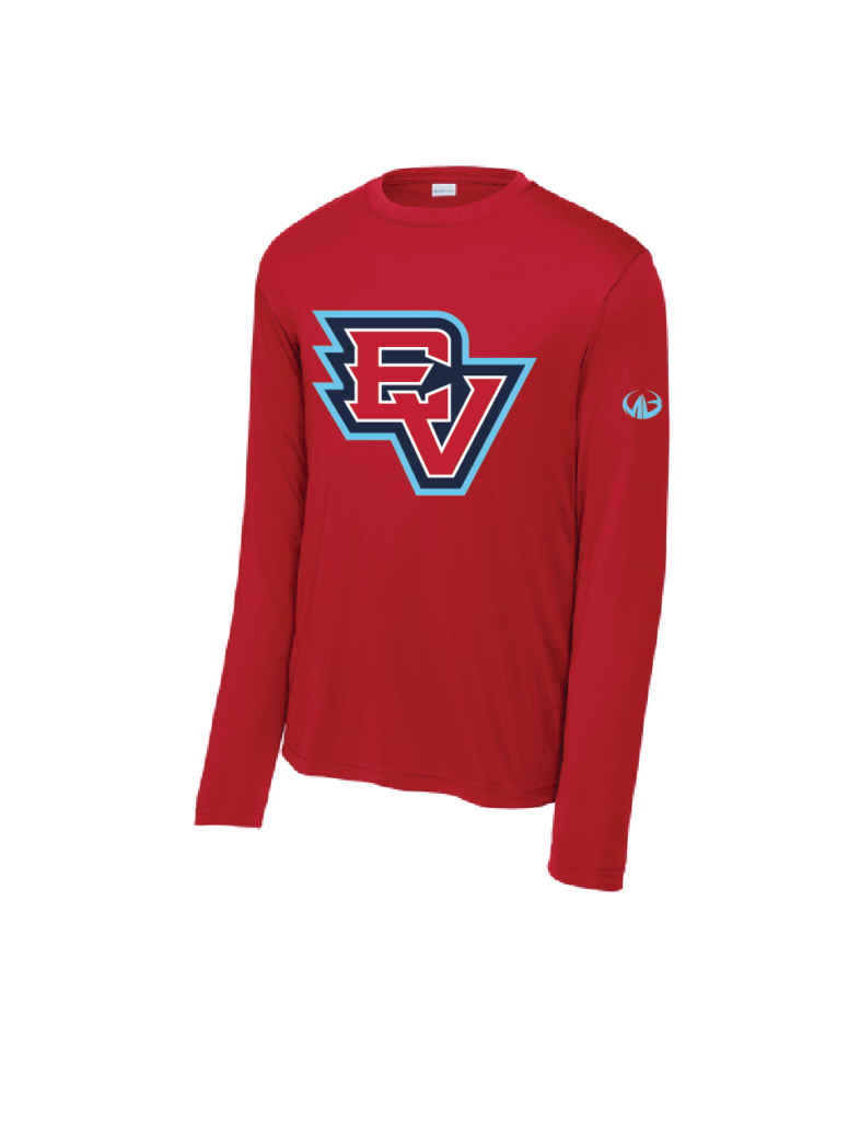 Everett HS - EV Logo - Long Sleeve Performance Shirt