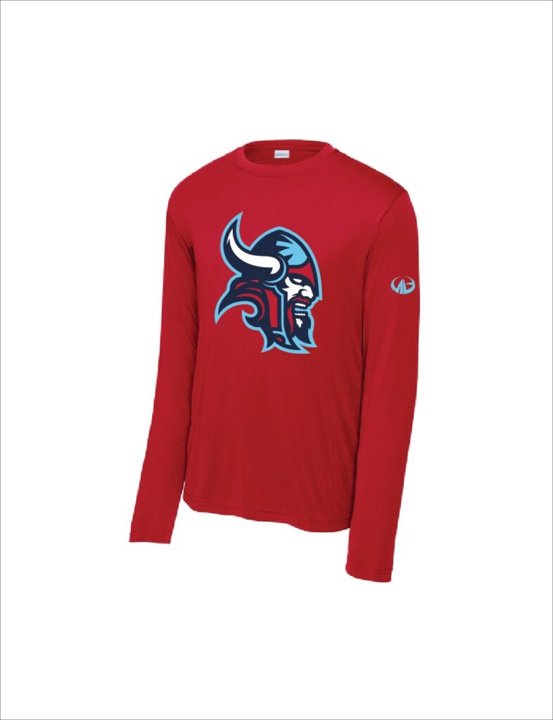 Everett HS - Viking Logo - Long Sleeve Performance Shirt